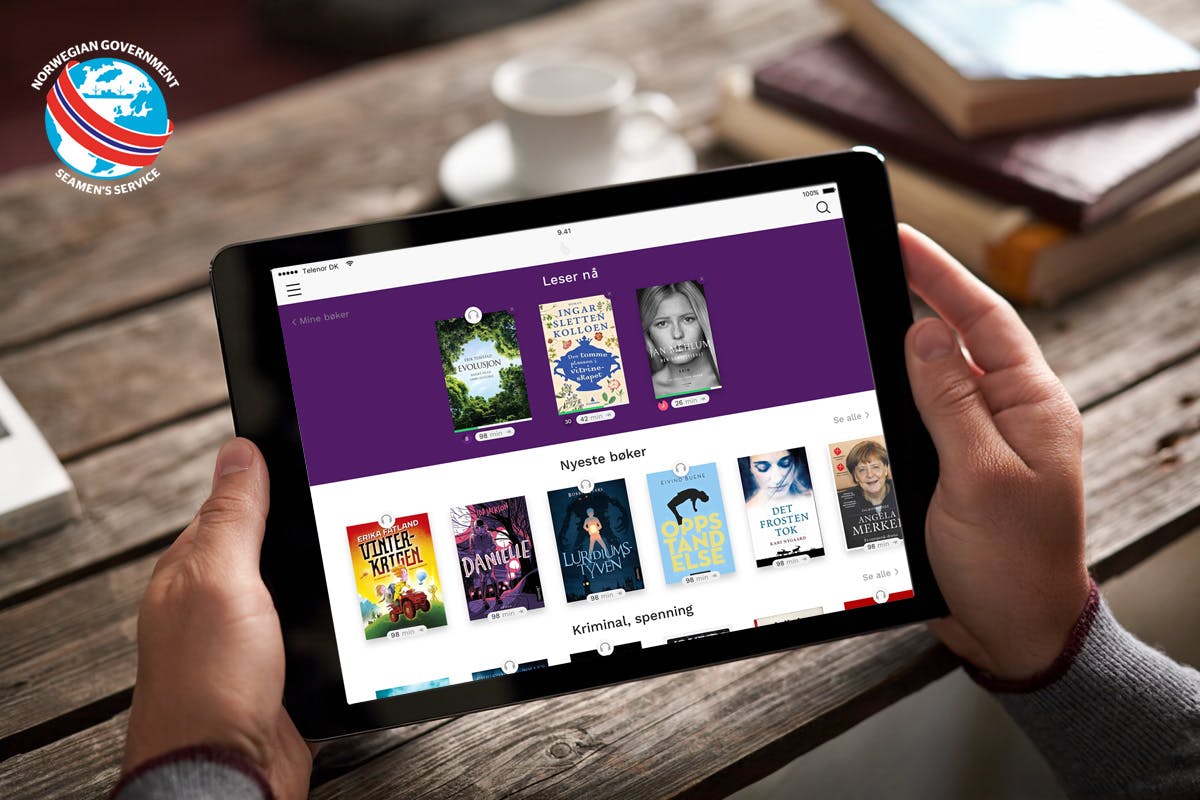 Skjermbilde av bøker i BookBites app på Ipad